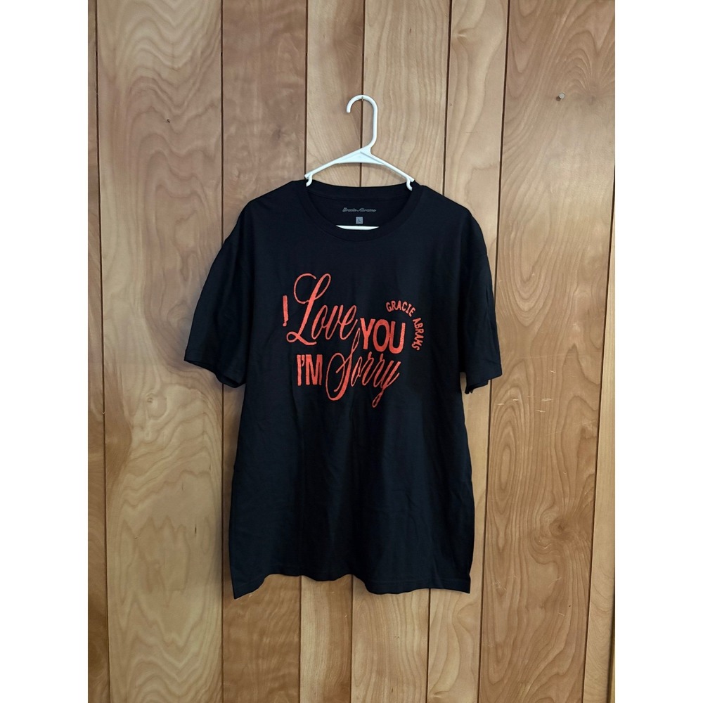 Gracie Abrams I Love You I'm Sorry Black Graphic T-Shirt Mens Large‎ Official